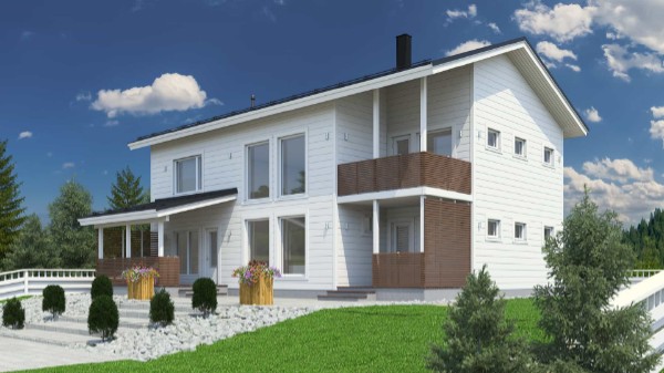 Дом из бруса 14 на 9 м